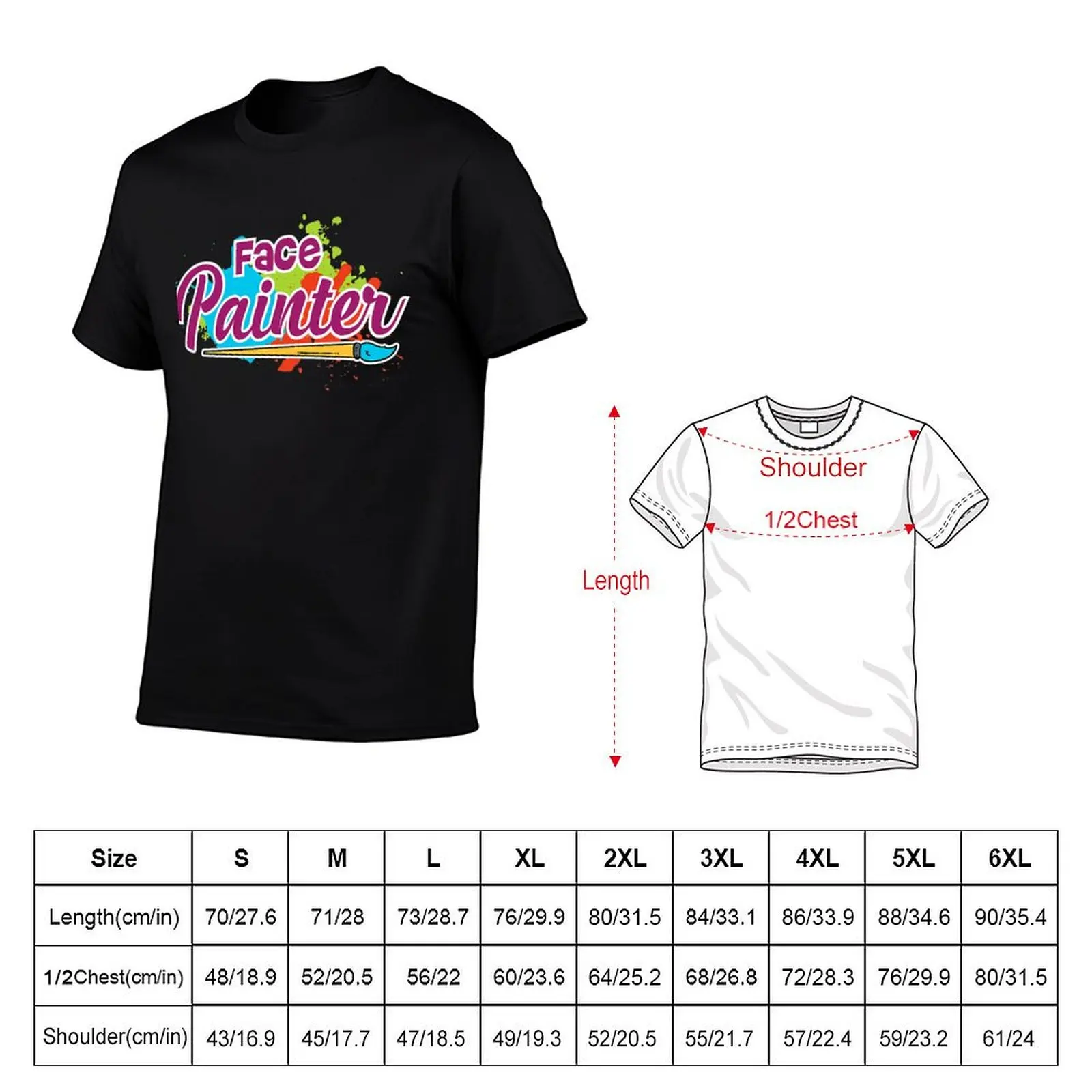 Face painter gift for Makeup artist T-Shirt Urban Casual Loose Fit Tee