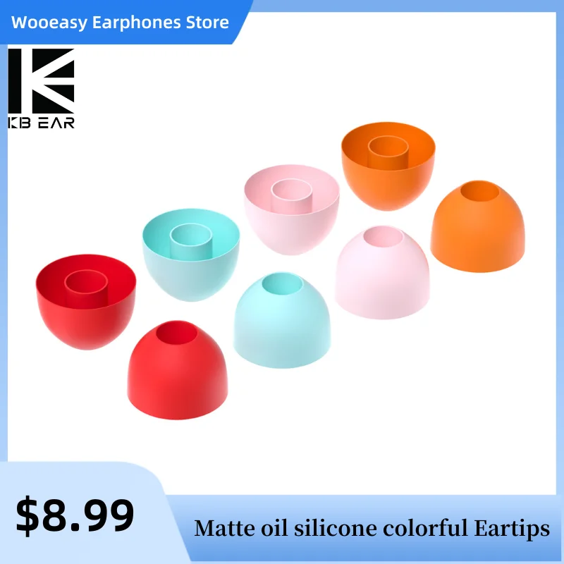 

KBEAR Rainbow Eartips Skin-friendly Silicone Material 4pair(8pcs) Noise Canceling Earplugs In Ear Monitor HIFI Earphones Tips