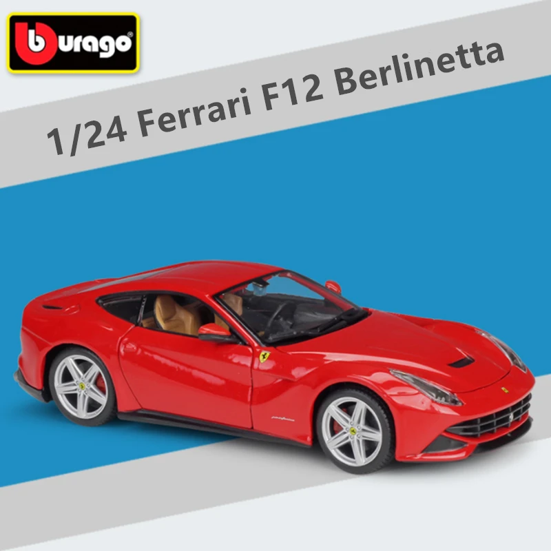 Bburago 1:24 Ferrari F12 Berlinetta Alloy Sports Car Model Diecast Metal Race Car Model High Simulation Collection Kids Toy Gift