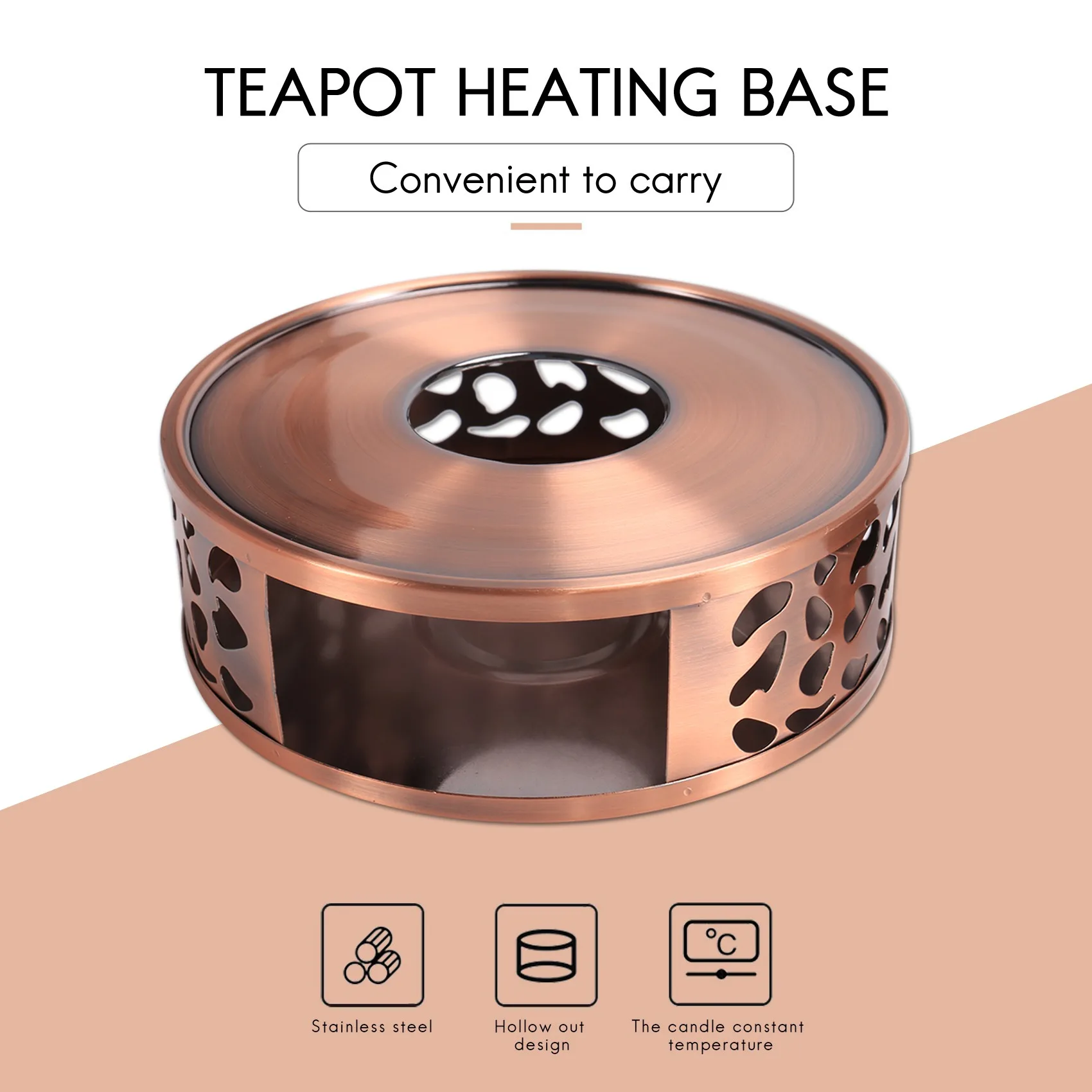 Stainless Steel Tea Warmer, Heating Base, Teapot, Warm Tea Stove, Candle Teapot, Tea Set