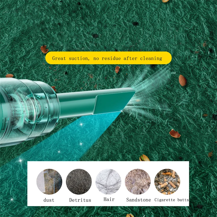 Household Car Vacuum Cleaner Wireless Portable Powerful Suction Hand-held Dust Collector Mini Dust Blower