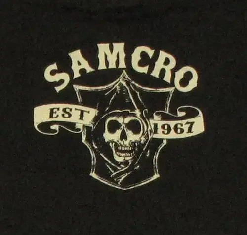 Vintage SOA Grim Reaper Symbol SAMCRO Motorcyclist T-Shirt 100% Cotton O-Neck Summer Short Sleeve Casual Mens T-shirt Size S-3XL