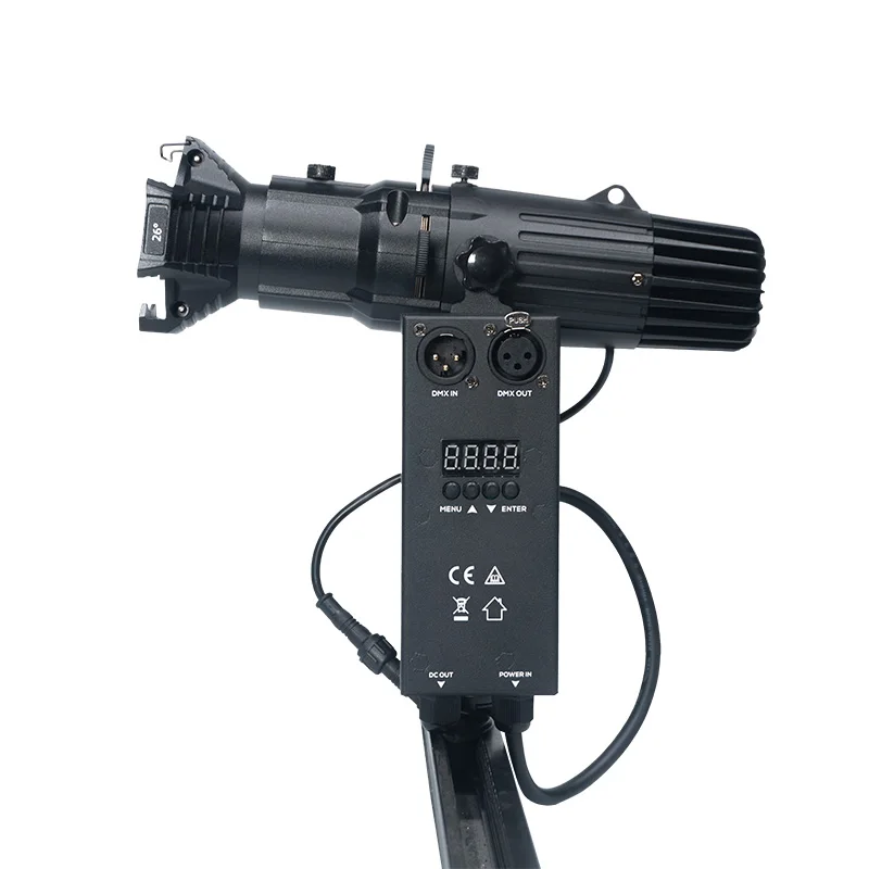 

Warm or Cold White 20W Mini Profile Lights DMX LED Museum Theater Stage Lighting Ellipsoidal Spotlight 19°,26°,36°,50° Option
