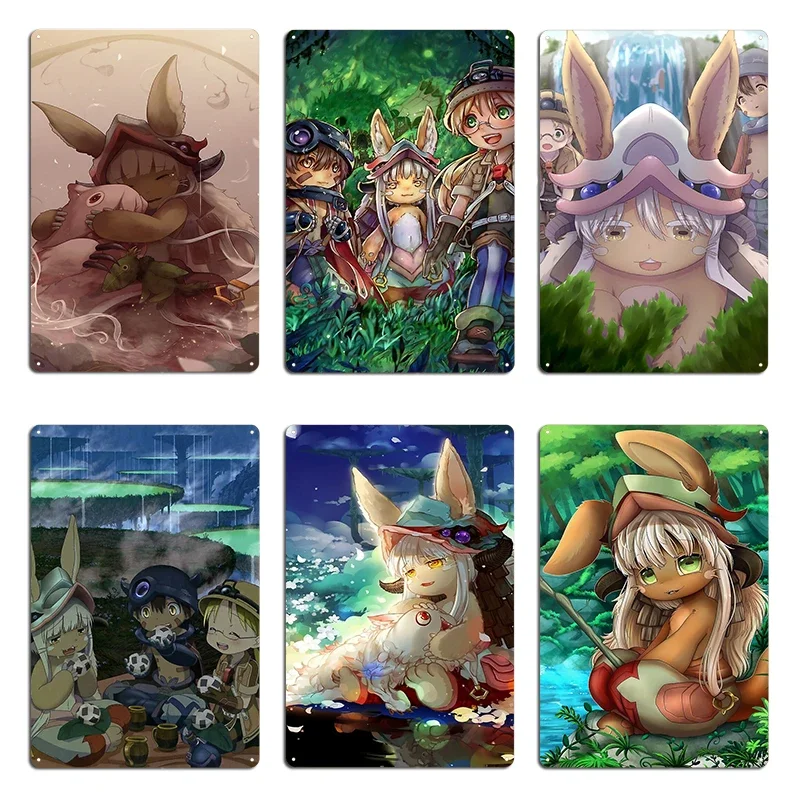 Фото Металлическая табличка Nanachi Made In Abyss, ретро-постер с принтом для клуба или кинотеатра, жестяная вывеска
