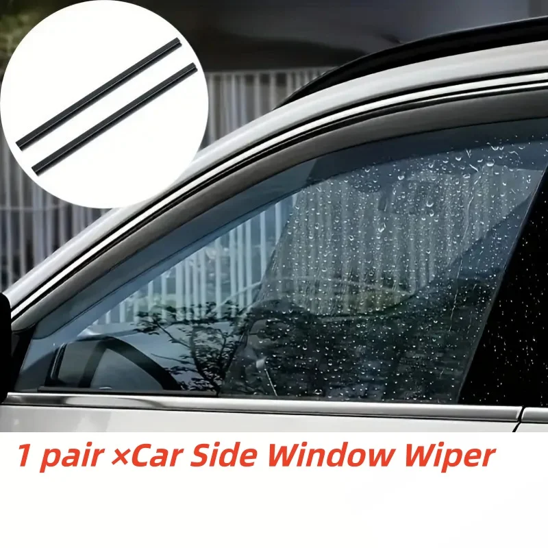 

2pc Car Side Window Wiper Blades Rubber Dual-Head Left Windshield Wiper Blades All-Season Protection Rain Snow Windscreen Part