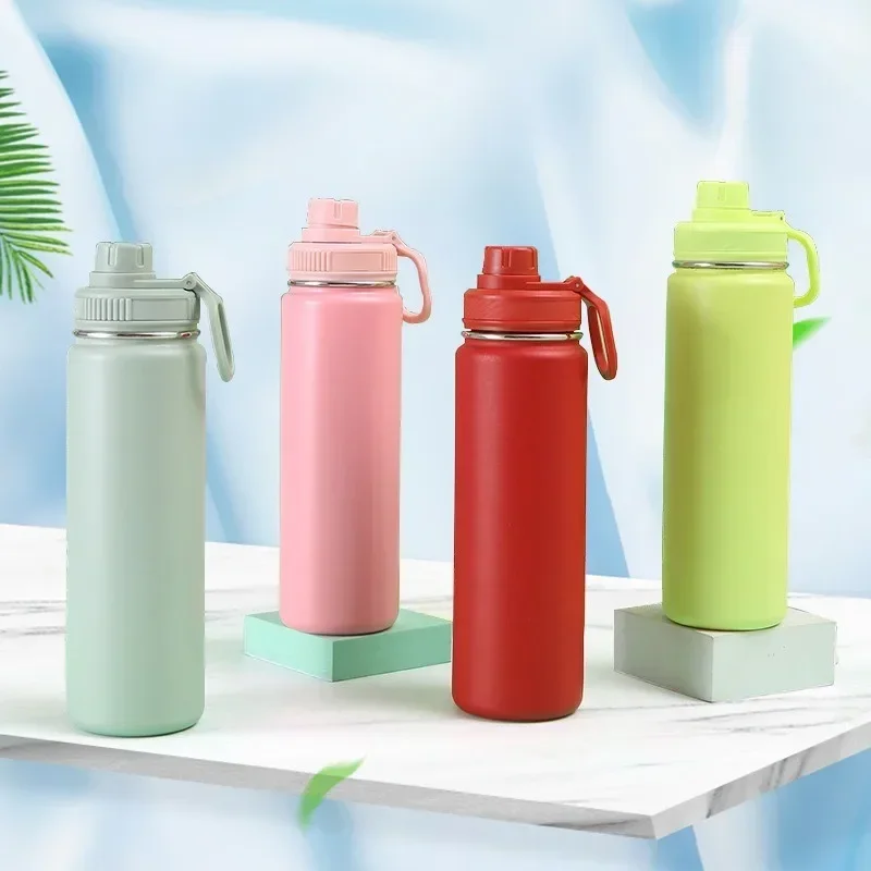 25oz Sports Water Bottle Leakproof Gym Vacuum Mug PortableCup Stainless Steel Outdoor Sport Cup Insulated Water Bottle