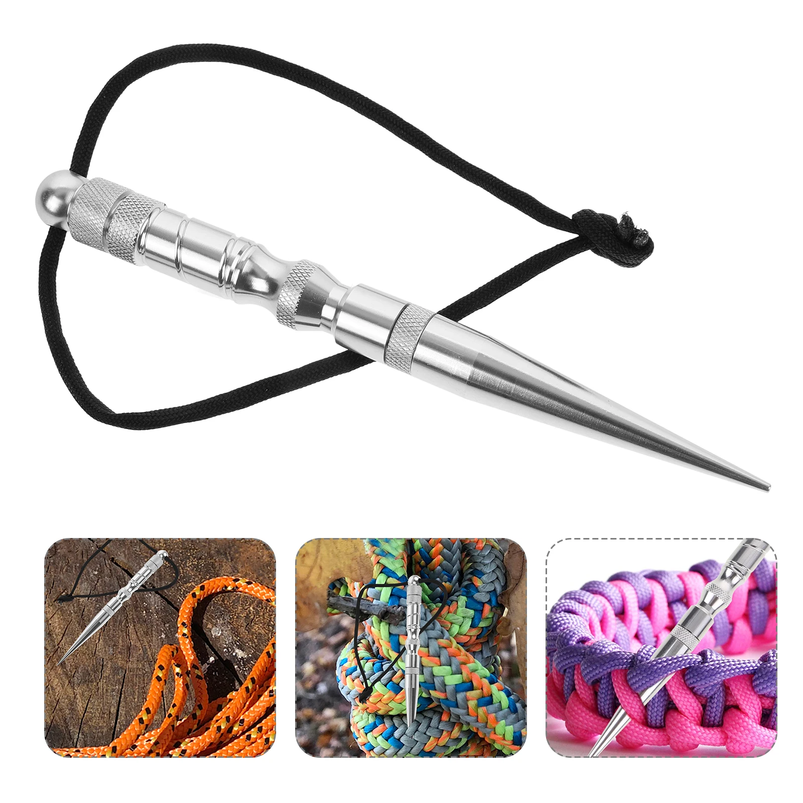 

DIY Knitting Needles Set for Work Bracelet Projects Lightweight Lacing Tools Ropes Laces Strings Cord Crafting