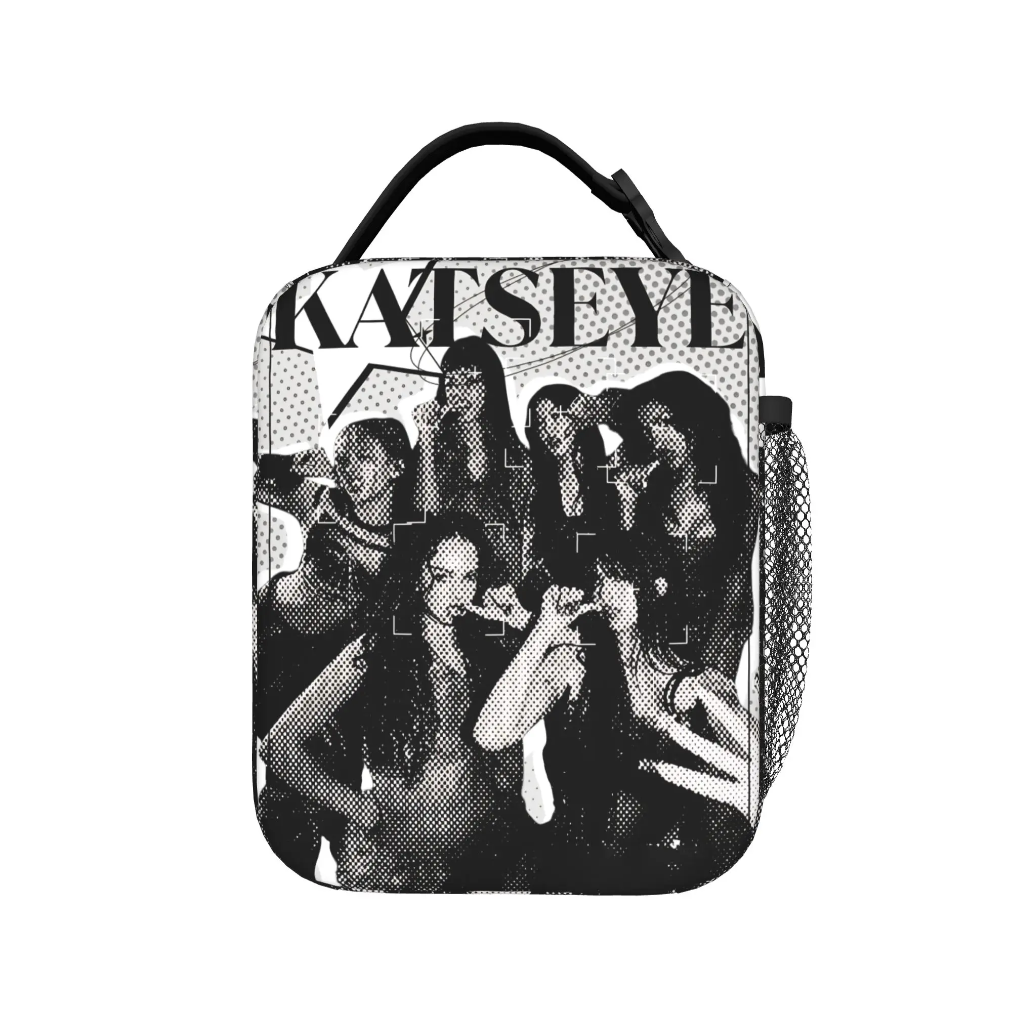 

Корейская K-pop группа Gril Group KATSEYE: Винтажная термосумка-ланчбокс с принтом, на молнии, для школы, для мужчин, сумка-холодильник