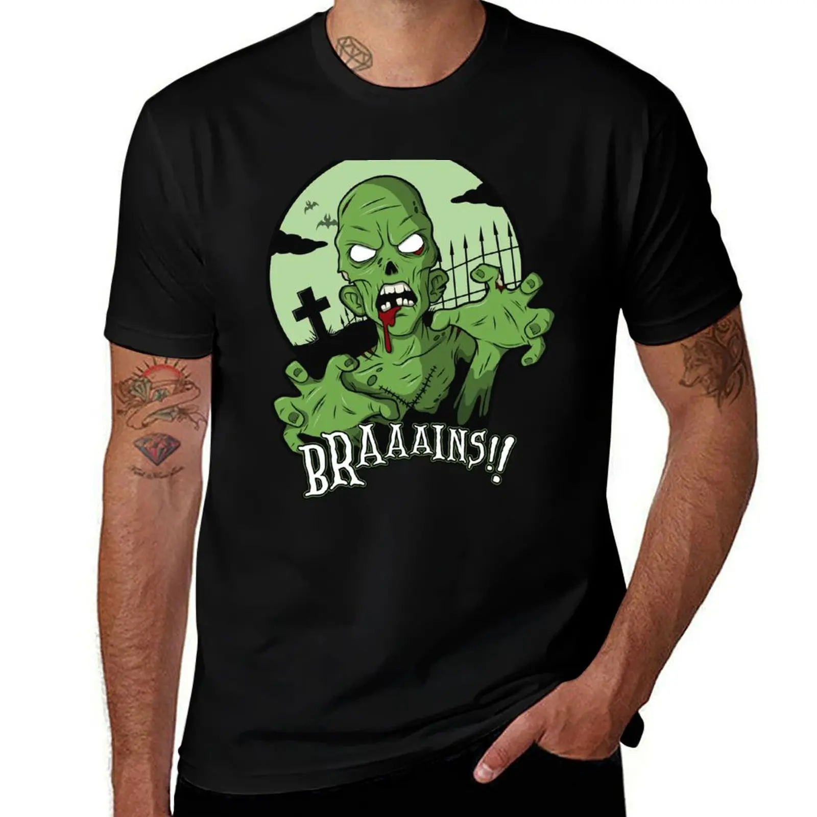 

Zombie (Green) T-Shirt affliction shirts summer 2025 anime stuff Men's t-shirt