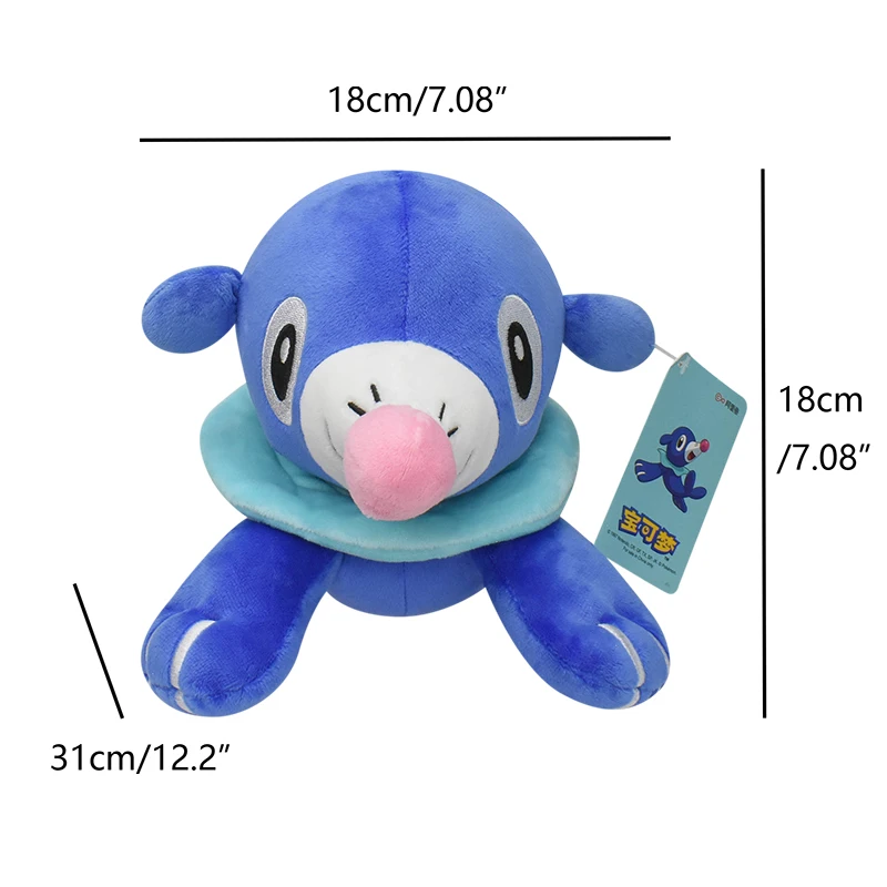 Originale Popplio Pokemon giocattoli di peluche bambole di pezza bambole carine di cartone animato Kawaii compleanno regalo di Natale per bambini collezione di amici