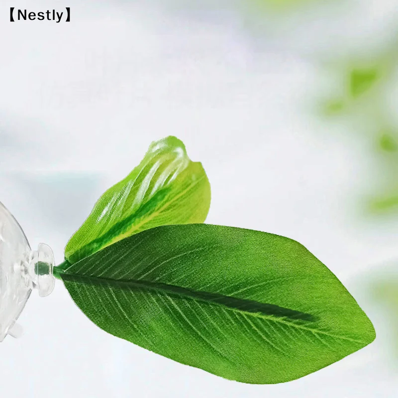 1Pc Green Leaf Hammock For Bet - Planted Aquarium For Betta recension och pris