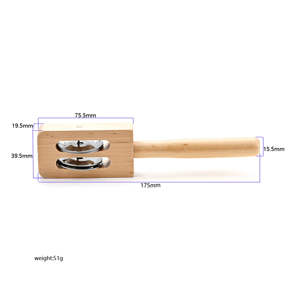 

Kids Musical Instrument Safe Material Jingle Sticks Toddler Shaking Toy Percussion Learning Indoor Play Musical Toy