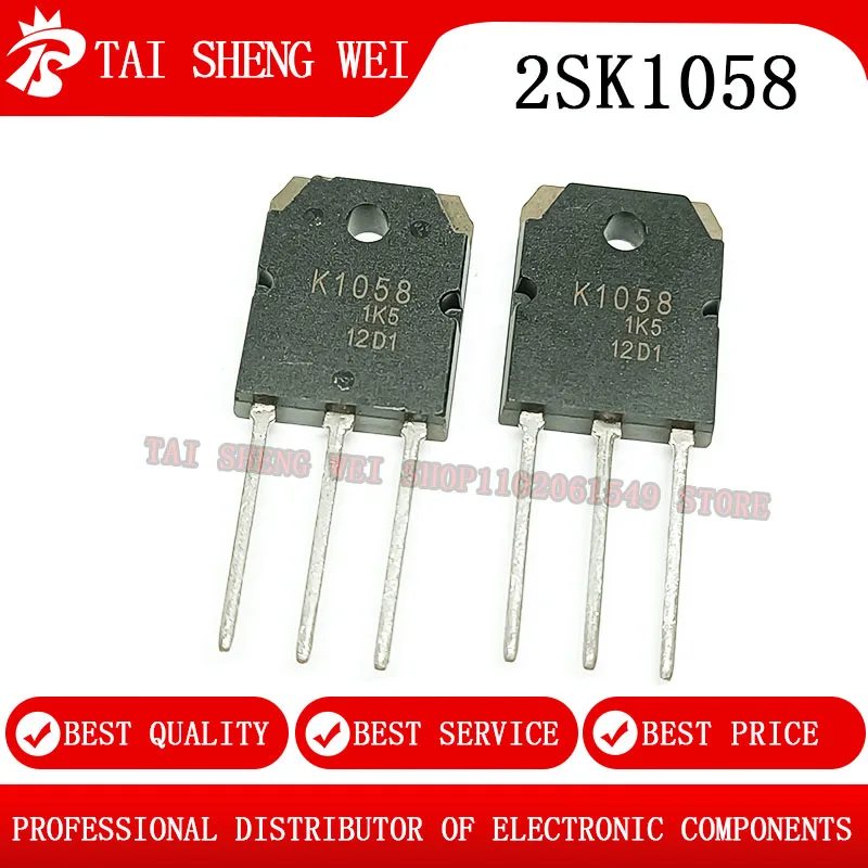 

2PCS 2SK1058 2SJ162 K1058 J162 TO-3P TO-247 whole new