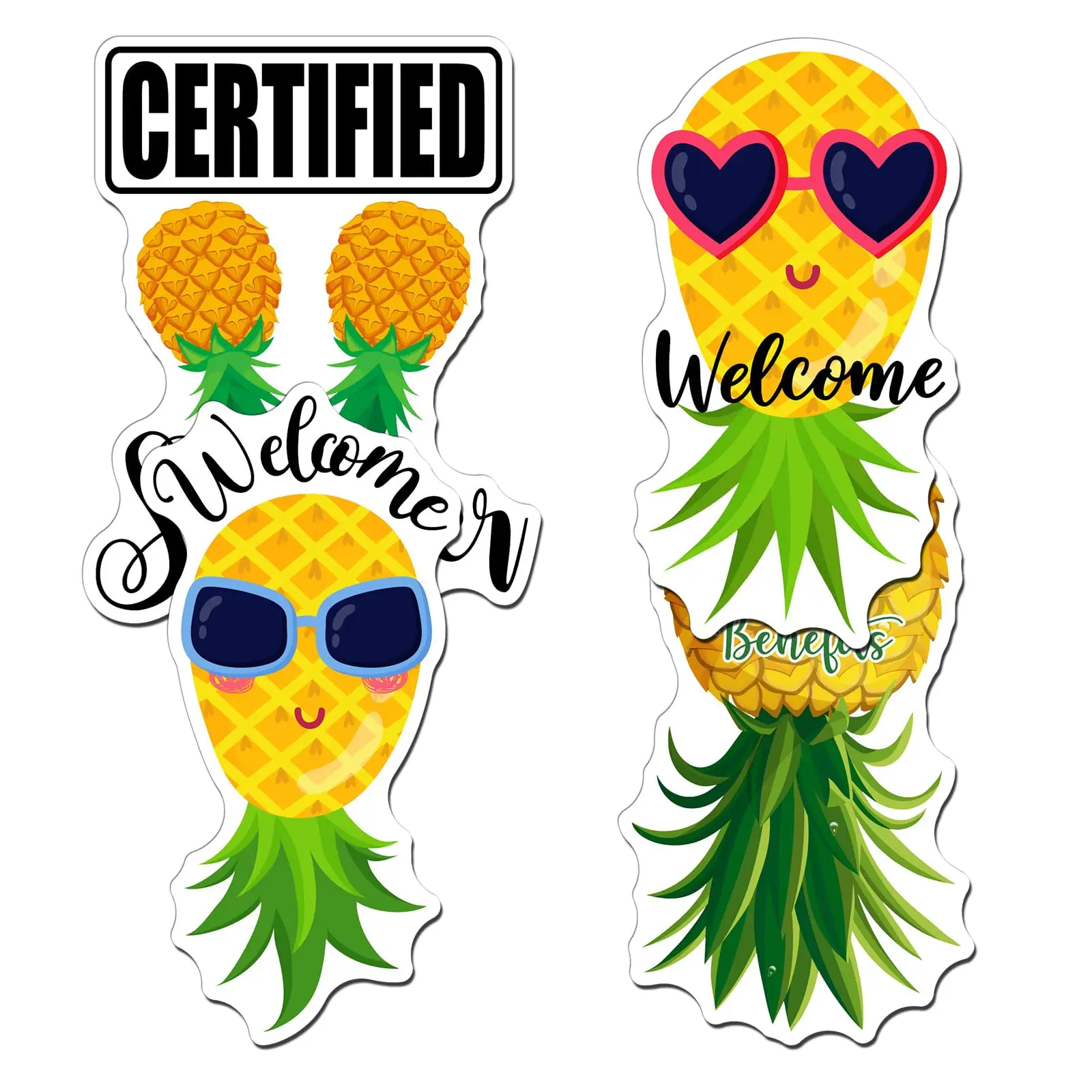 

4 Pieces Large Pineapple Cruise Ship Door Decor Funny Cruise Ship Door Decorations Carnival Cruise Ship Magnets