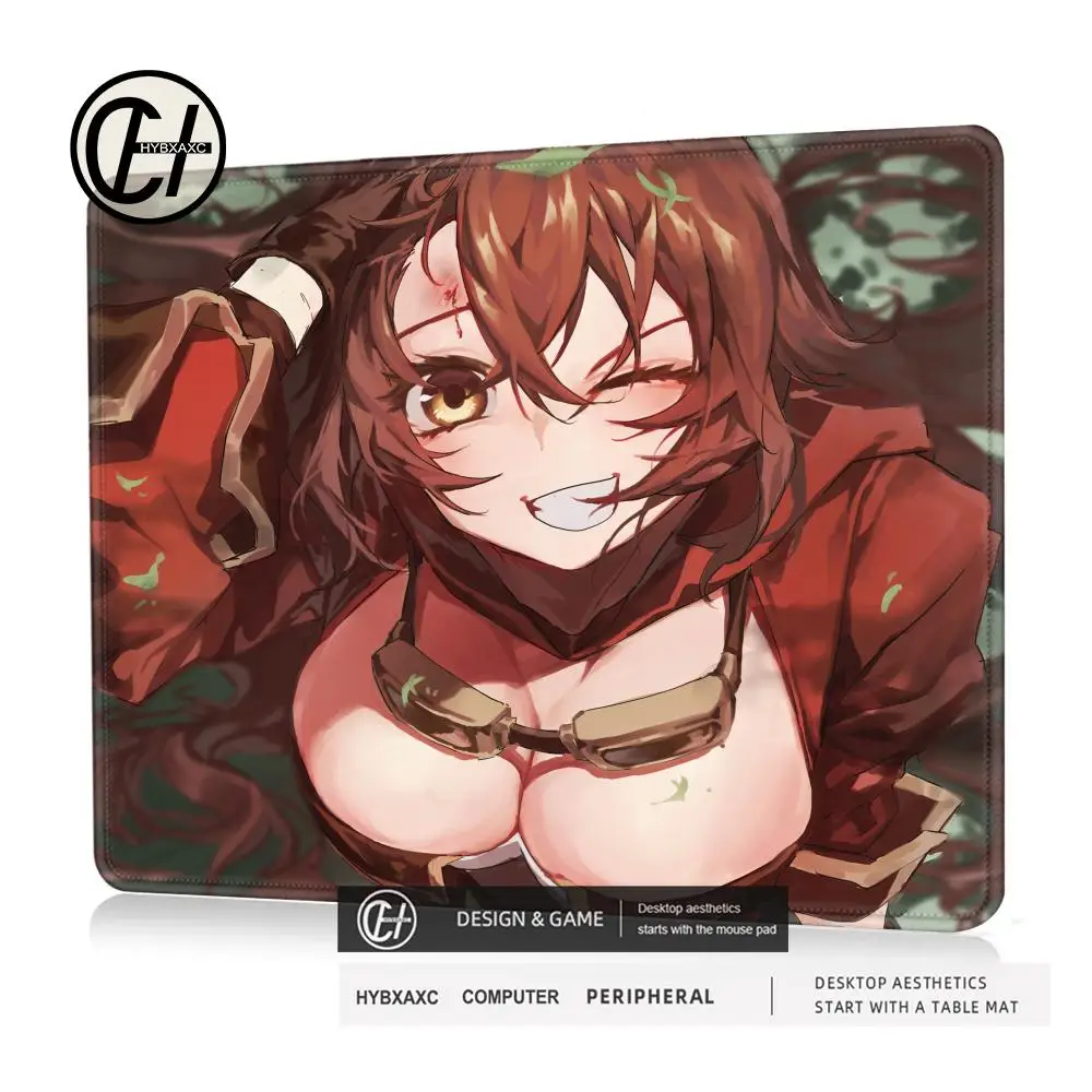 45x40 Anime girls Amber Mouse Pad Computer Laptop Cute Keyboard Mouse Mat G-Genshin Impact Mousepad Keyboard Gamers Desk Mat