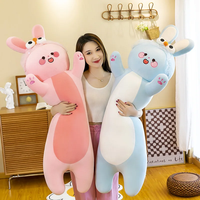 Cute Soft Long Rabbit Pillow Stuffed Plush Toys Office Nap Pillow Home Comfort Cushion Decor Gift Doll Child Christmas Soft Toys