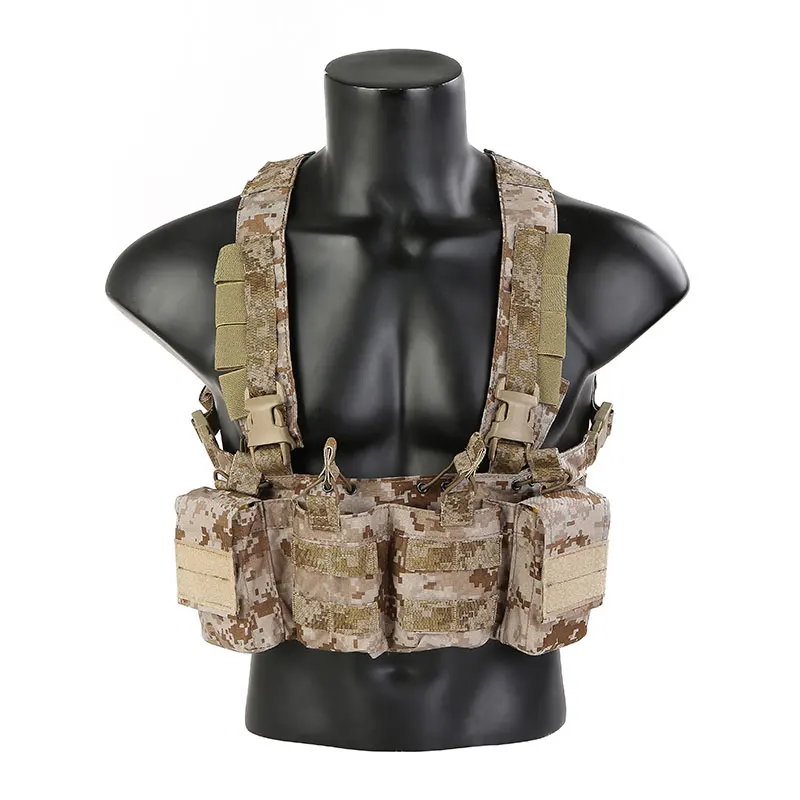 Emersongear Easy Chest Rig Vest Tactical Combat Recon Vest with Magazine Pouch Airsoft Hunting Paintball Vest Nylon EM7450