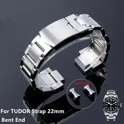 TINTAG 316L Stainless Steel Watchband For Tudor Strap Black Bay 41mm Pelagos 22mm Solid Metal Curved End Watch Wristband