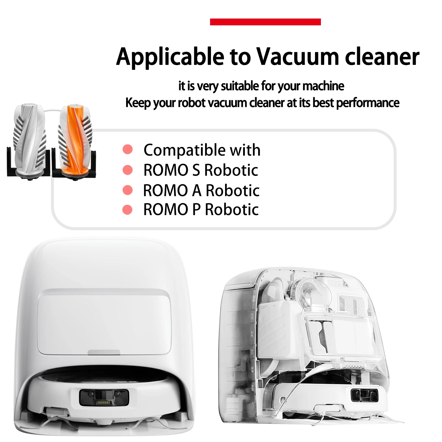 Replacement Accessories Kit Compatible with ﻿DJI ROMO A/ROMO P/ROMO S Robot Vacuum Parts,Mop Pad,Dust bags view 2