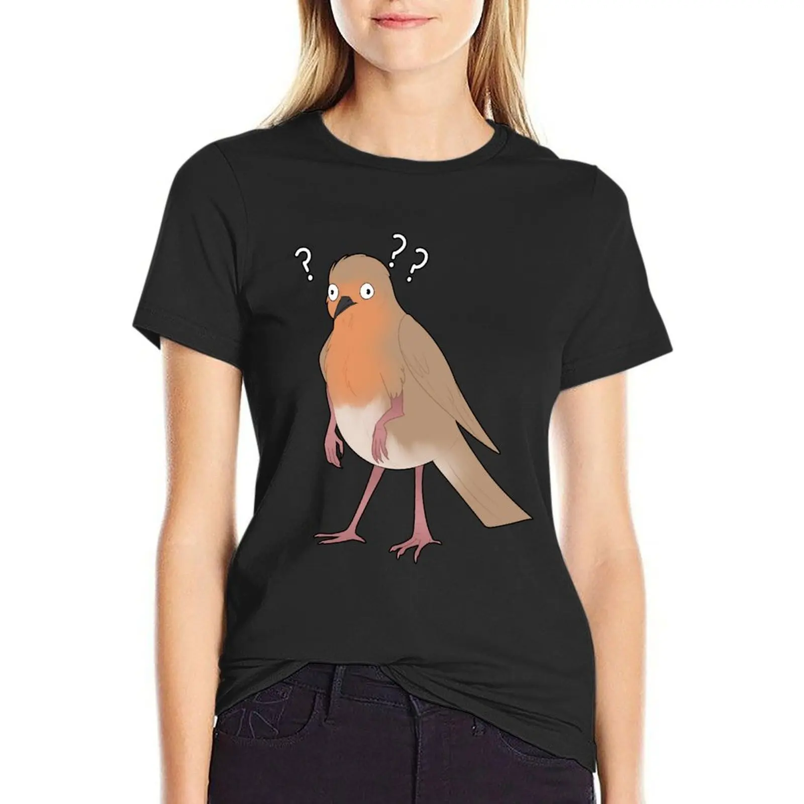 BIRDS WITH ARMS - Robin T-Shirt animal prinfor Blouse t shirts for Women graphic