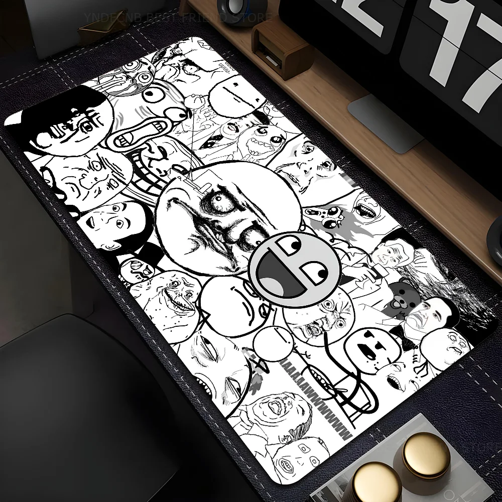 

Funny Face Mousepad Mouse Mat Desk Mat With Pad Gaming Accessories Prime Gaming XXL Keyboard Pad