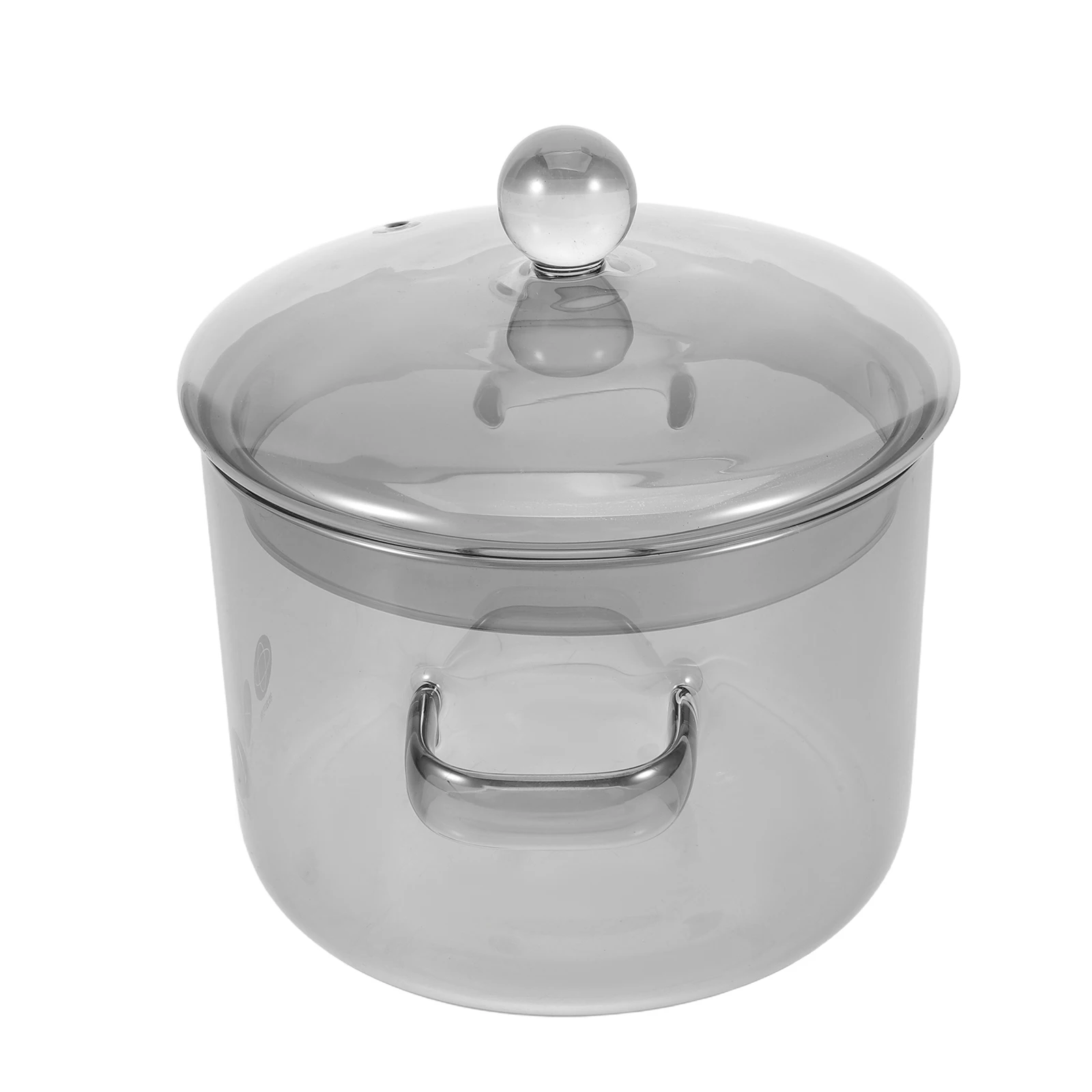 

Glass Simmer Pot 1500ml Clear Borosilicate Cooking Pot Lid Soup Milk Ramen Pasta Stew Glass Saucepan with Cover