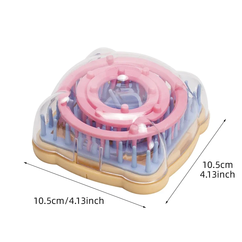 لتقوم بها بنفسك أدوات النسيج مربع ويفر الغزل ويفر الغزل ويفر الكرة صانع العملي زهرة صافي مربع ويفر البلاستيك الحياكة أدوات جديد #4