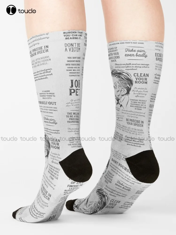 Jordan-Peterson - Many Quotes Socks Cycling Socks Cartoon Comfortable Best Girls Sports Street Skateboard Socks Custom Gift Sock