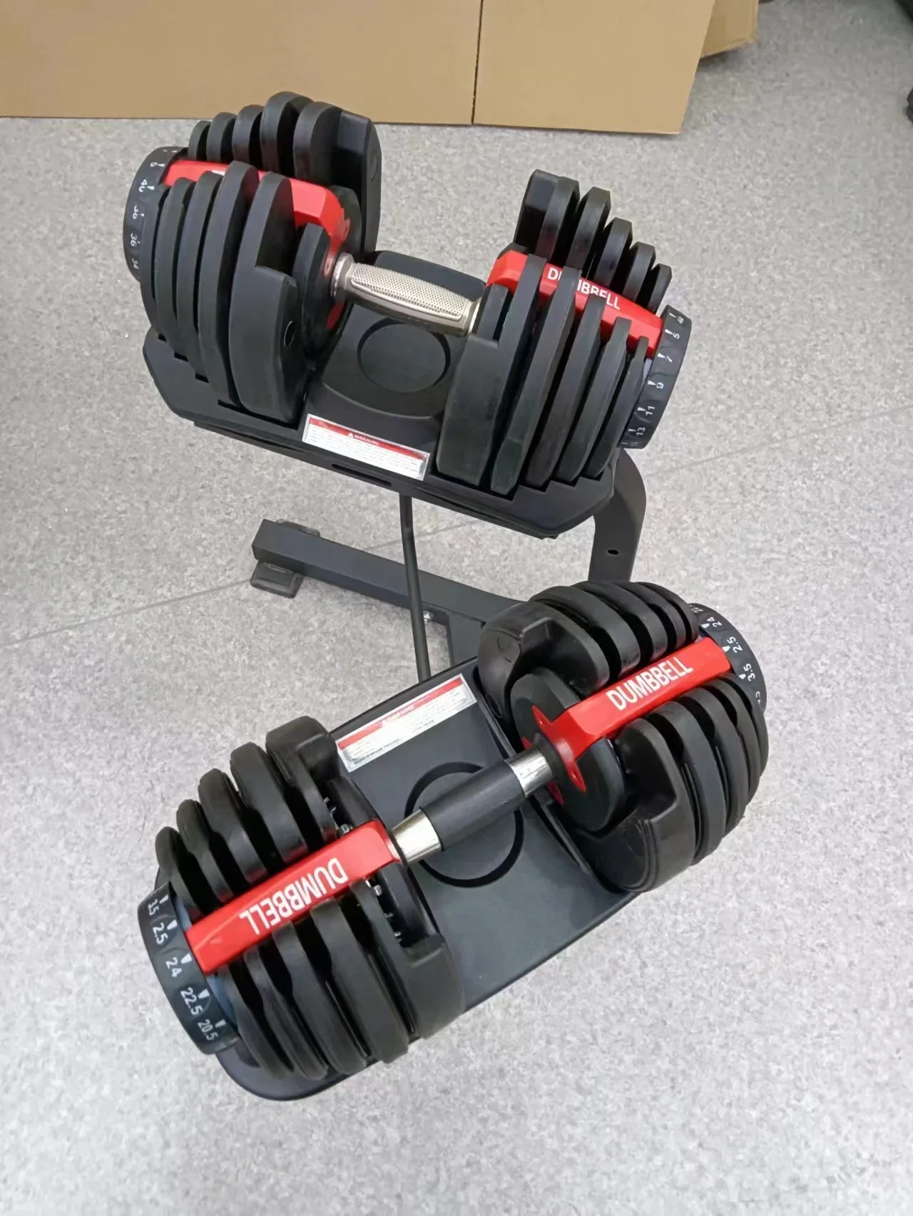 Adjustable Dumbbell 95lb 50lb Set Weight Adjustable Dumbbell Yuantou Manufacturer  Dumbbell Set  Gym Equipment