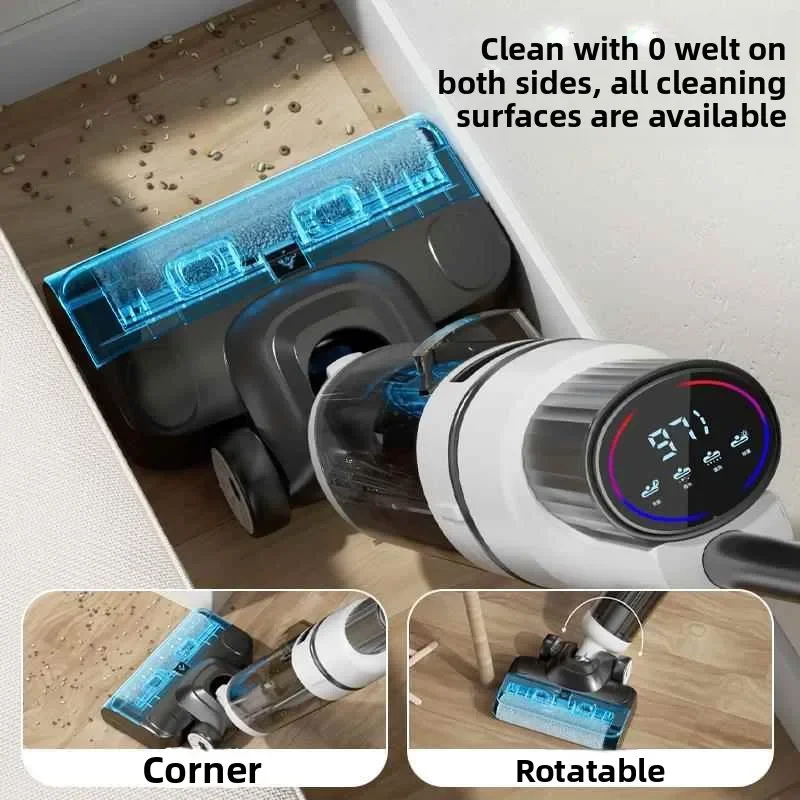 หุ่นยนต์ถูพื้นดูดฝุ่น Combo 3 in 1 ไม้ถูพื้นไฟฟ้าทําความสะอาดอัตโนมัติสําหรับบ้าน