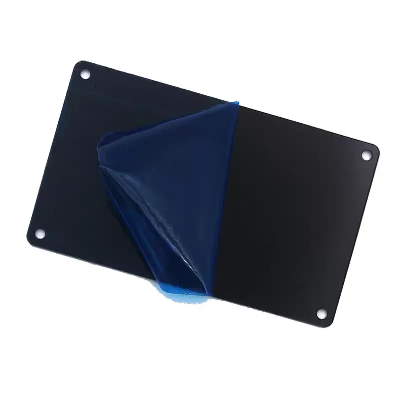 3pcs Black Blue red Pad Printing Anodized Aluminum Sheet Steel Plate Processing Blank Card Laser Engraving board sheet Marking