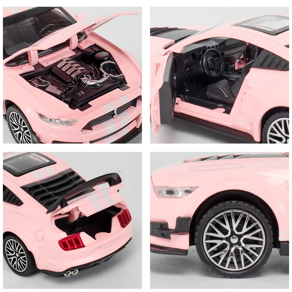 1:32 Ford Mustang Shelby GT500 hohe Simulation Druckguss Metall legierung Modell auto Sound Licht zurückziehen Sammlung Kinder Spielzeug Geschenke