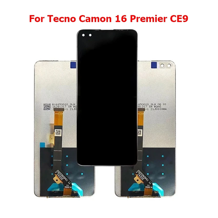 100% Test OK For Tecno Camon 16 CE7 CE7J /Camon 16 Pro CE8/ Camon 16 Premier CE9  LCD Display Touch Screen Digitizer Assembly