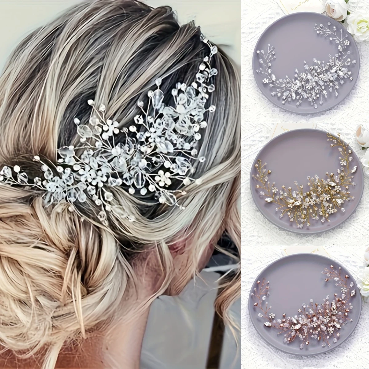 

Ручная работа, хрустальная повязка-цветок для волос, ободок для женщин, для вечеринок, свадеб, аксессуары для волос, украшения, тиара