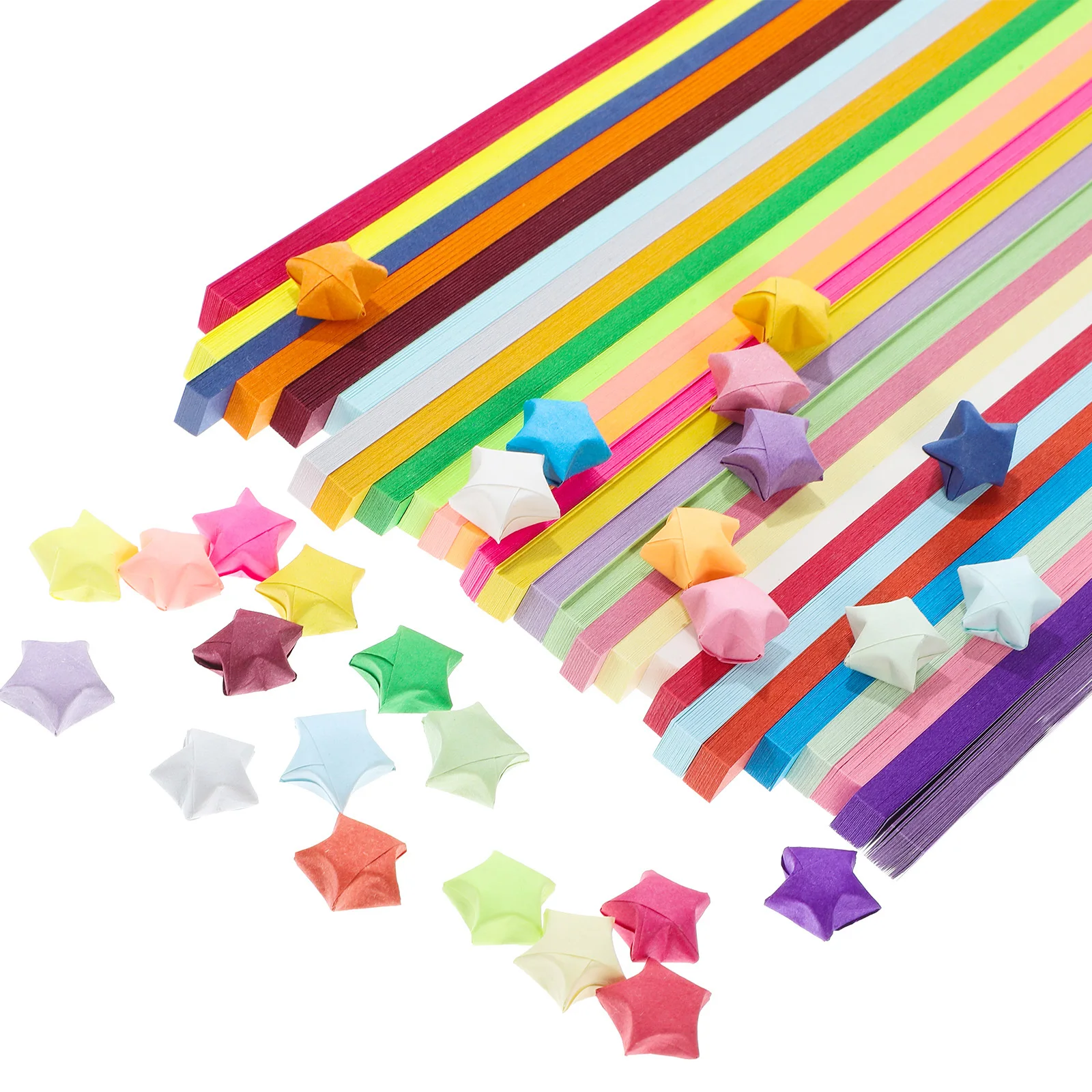 2700 Sheets Star Folding Paper 27 Colors Perfect for Schools DIY Handcraft Projects Enjoy Happy Times Finger Dexterity