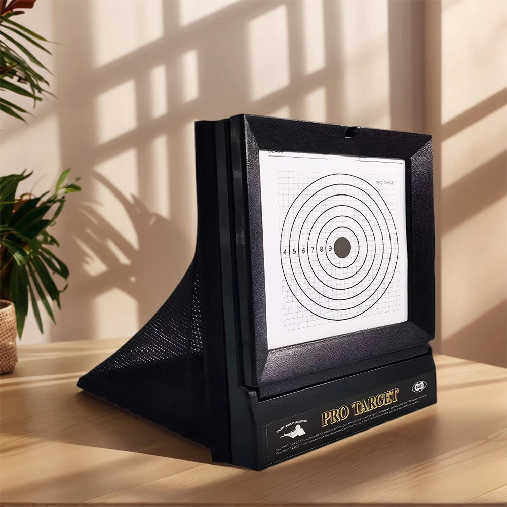 Portable Gun Targets Includes 10pcs Replaceable Paper Gun Trap Target Gun Target Case Pellet Trap for Backyard Shooting Practice