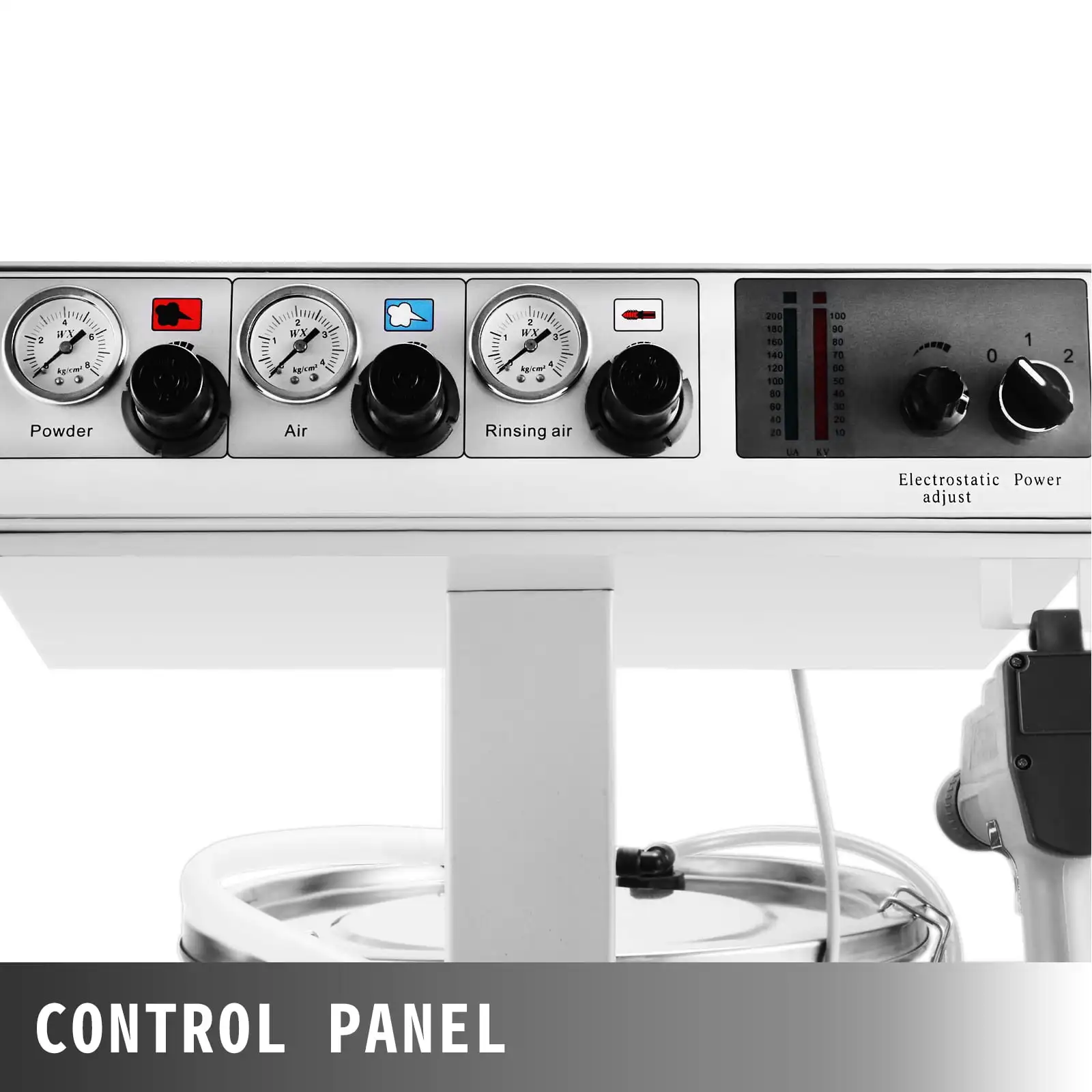 Powder Coating Machine 40W50L Capacity Electrostatic Powder Coating Machine Spraying Gun Paint 550g WX-101 Powder Coating System