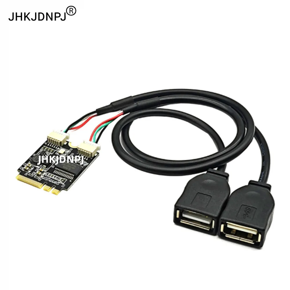 M.2 KEY A/E to USB adapter card for notebook motherboard NGFF to dual-port USB 2.0 expansion card