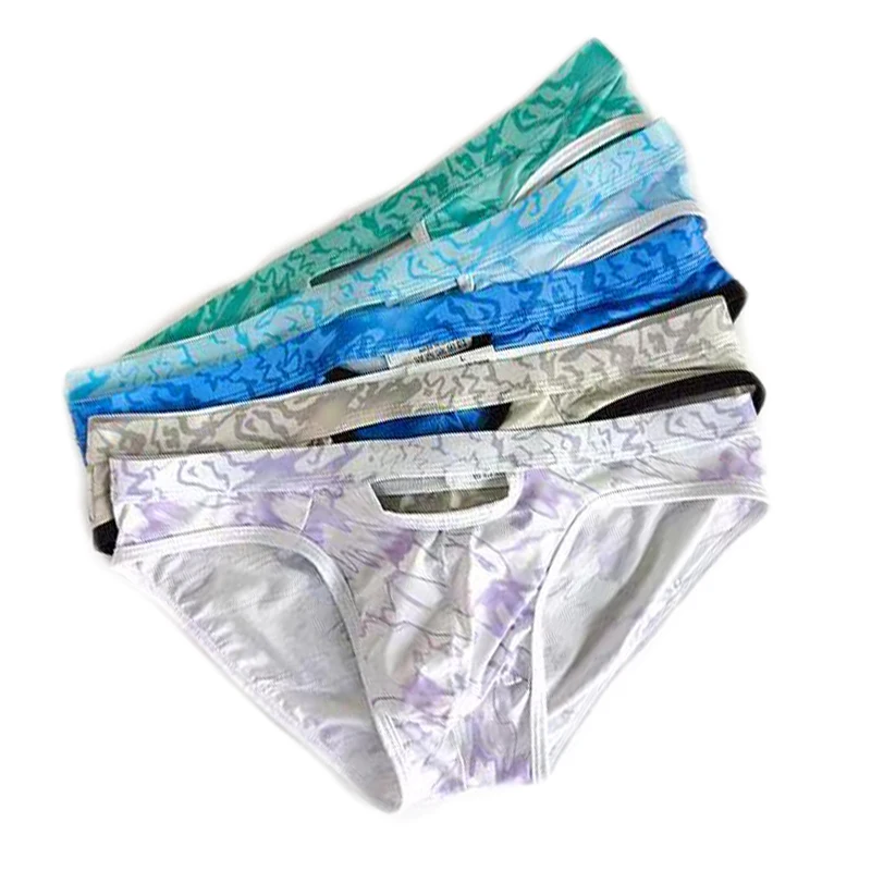 

5PCS Men's Briefs Sissy Panties Underwear Breathable U Convex Low Waist Underpants Calzoncillos Men Jockmail