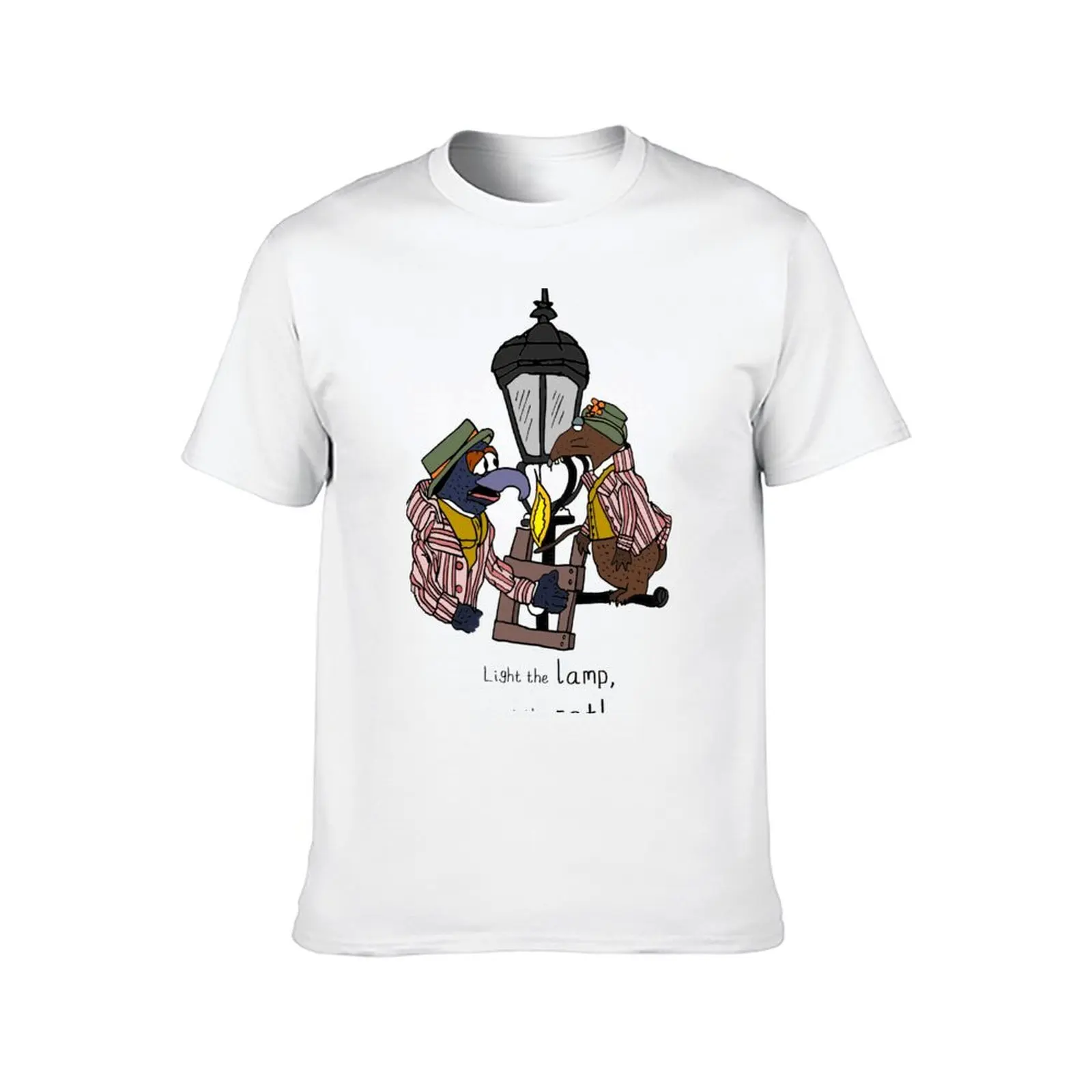 ضوء المصباح، وليس الفئران! (مع عمود مصباح كامل) تي شيرت تي شيرت رجل عادي مضحك تي شيرت الظلام الفكاهة تي شيرت مصمم تي شيرت