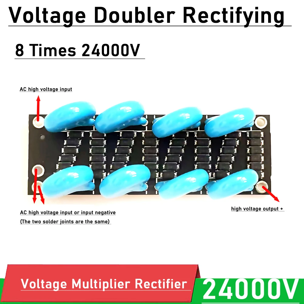 Voltage Doubler Rectifying 8 Times Rectifier Circuit Board 24000V High Voltage Multiplier Module Electrostatic Generator