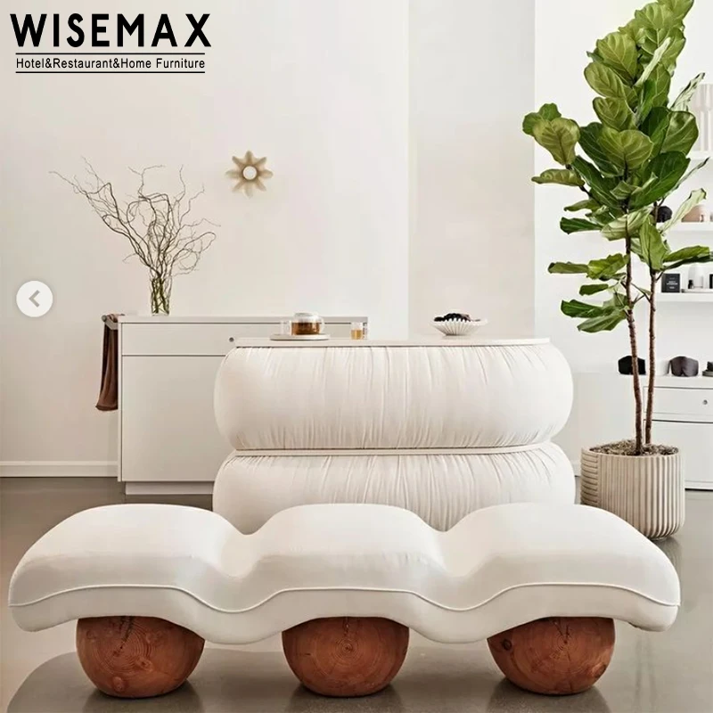 WISEMAX FURNITURE modern fabric long ottoman Shoe Stool Household Sofa Stool luxury Bedroom Bed End bench chair Shoe Long Bench