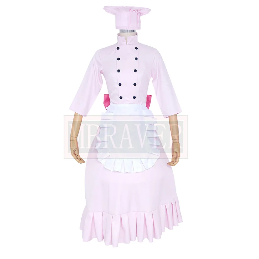 Charlotte Pudding Cook Chef Suit Cosplay Halloween Uniform Outfit Costume Custom Made Any Sizes