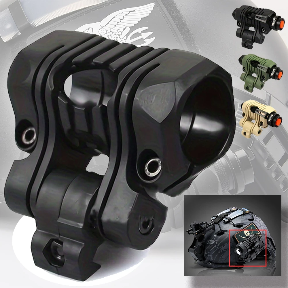 

Tactical 25mm Flashlight Holder Airsoft Portable Adjustable Holders For Helmets and Fishing Rod Hunting Fishing Accessories Gear