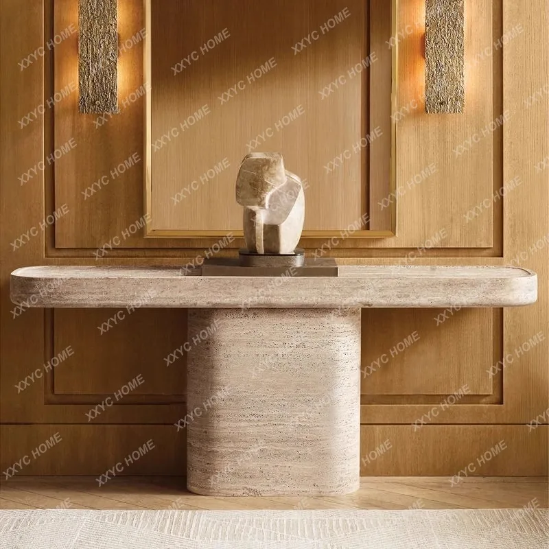 

A Light luxury marble entrance table Modern simple living room partition entrance table