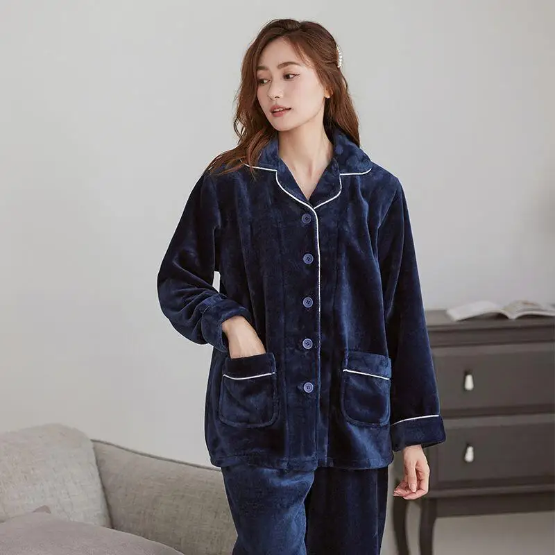 

women's clothing pajamas hit product new product minimalist at home winter leisure loose keep warm long sleeves pants fashion