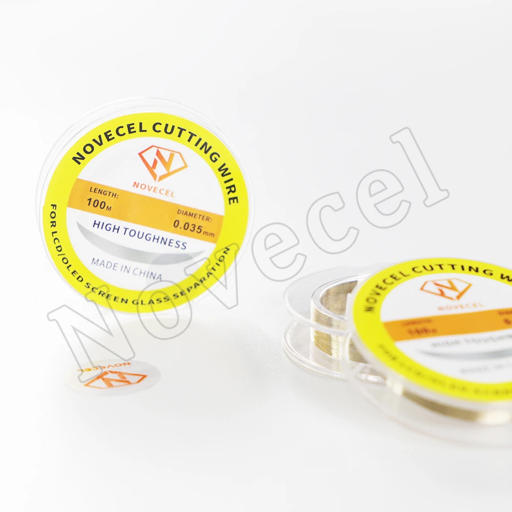 Novecel 0.028mm 0.02mm 0.03mm High Hardness Alloy Steel Cutting Wire For Mobile Phone LCD Glass Screen Separation Repair Tools image 2