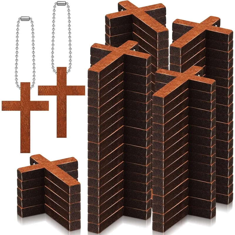 

AT02-деревянный мини-накрест, 300 шт., для мужчин и женщин, очаровательный маленький деревянный крестик, подвесной орнамент для DIY, ожерелье, браслет