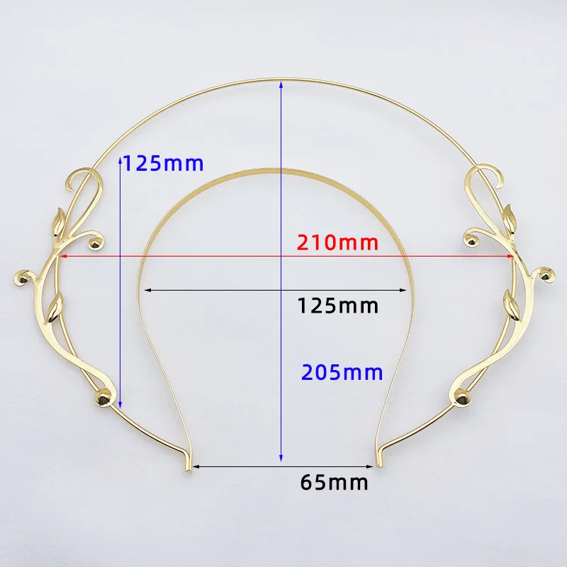 Goddess Angel Bridal Gold Silver Halo Hair Crown DIY Antique Rattan Accessories  Wedding Headband Base  Hoop Halloween