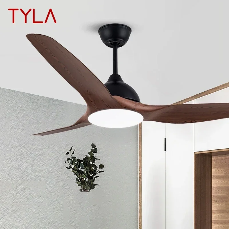 

TYLA Nordic LED Fan Light Modern Minimalism Restaurant Living Room Study Ceiling Fan Light Remote Electric Fan Light